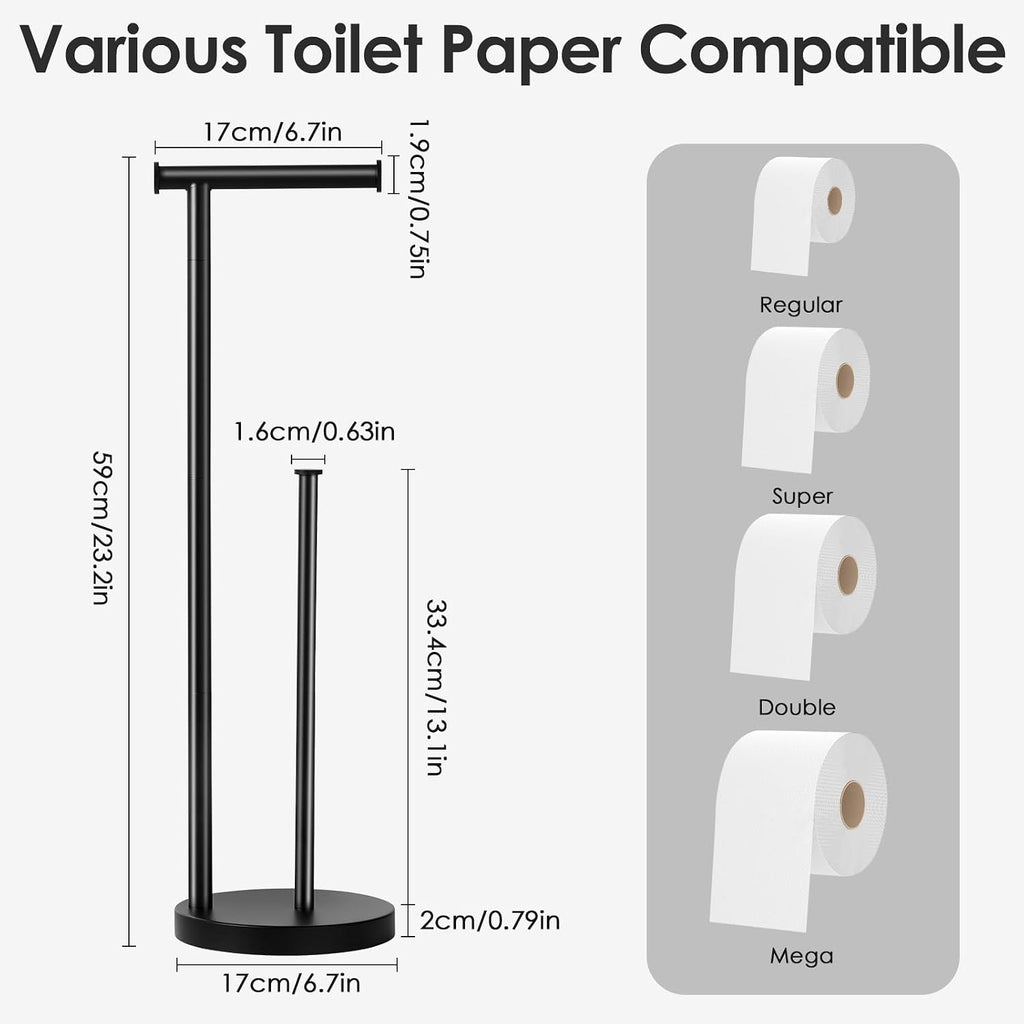 Bathroom Freestanding Toilet Paper Holder Stand