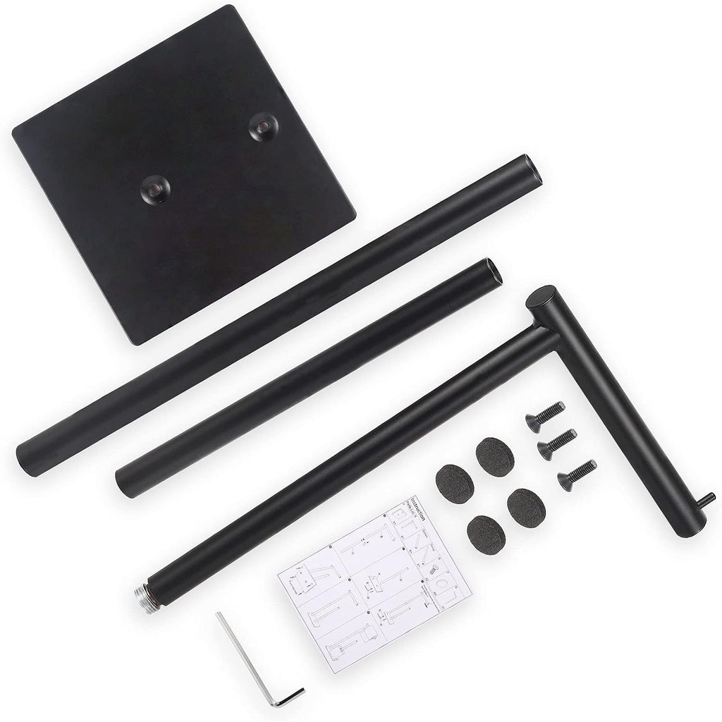 Black Metal Freestanding Toilet Paper Holder Stand