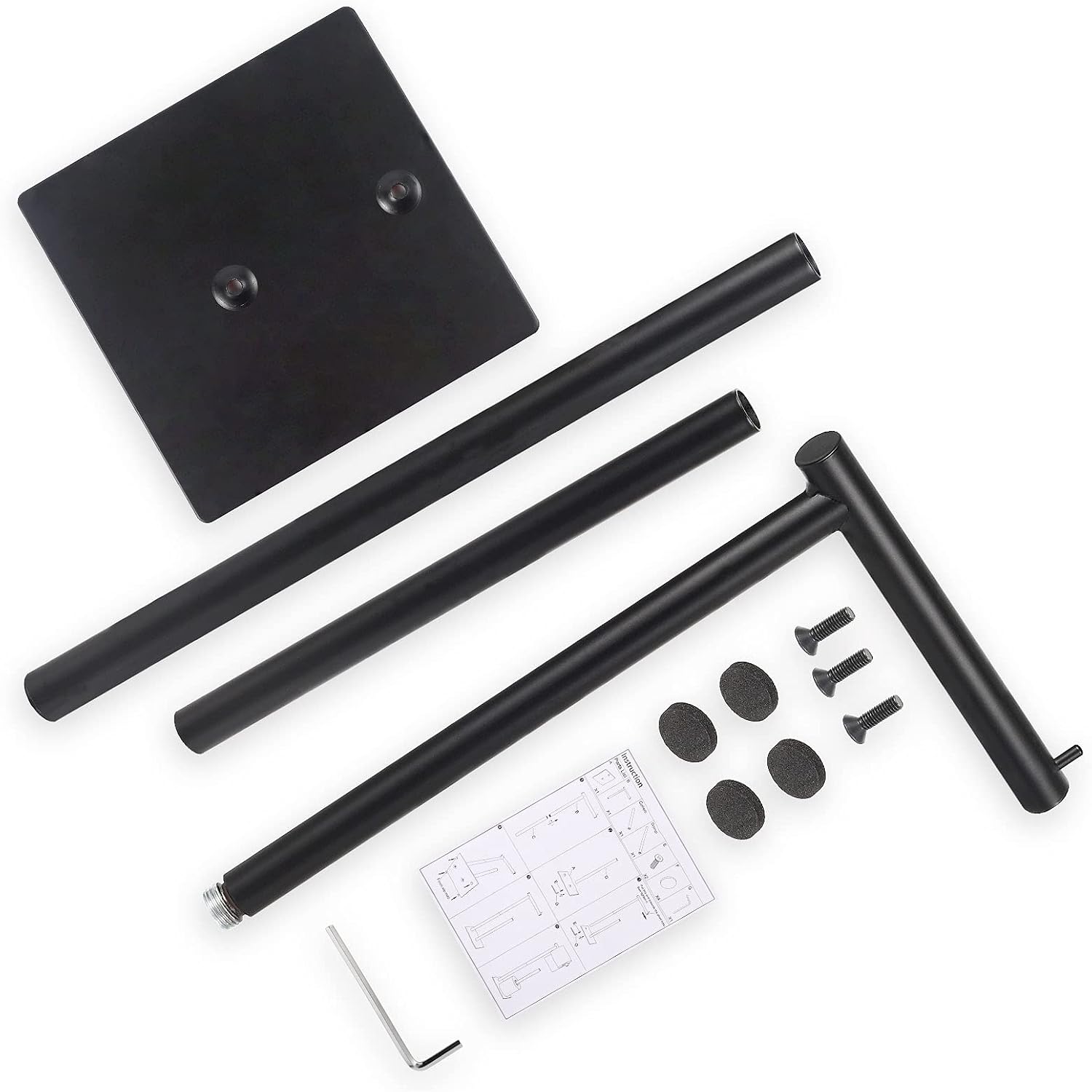 Black Metal Freestanding Toilet Paper Holder Stand