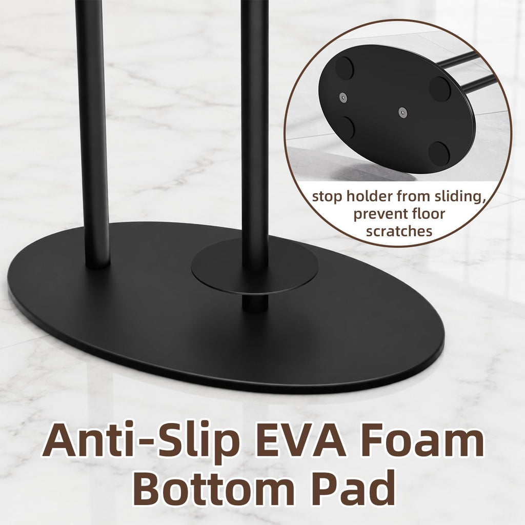 Black Freestanding Toilet Paper Holder Stand