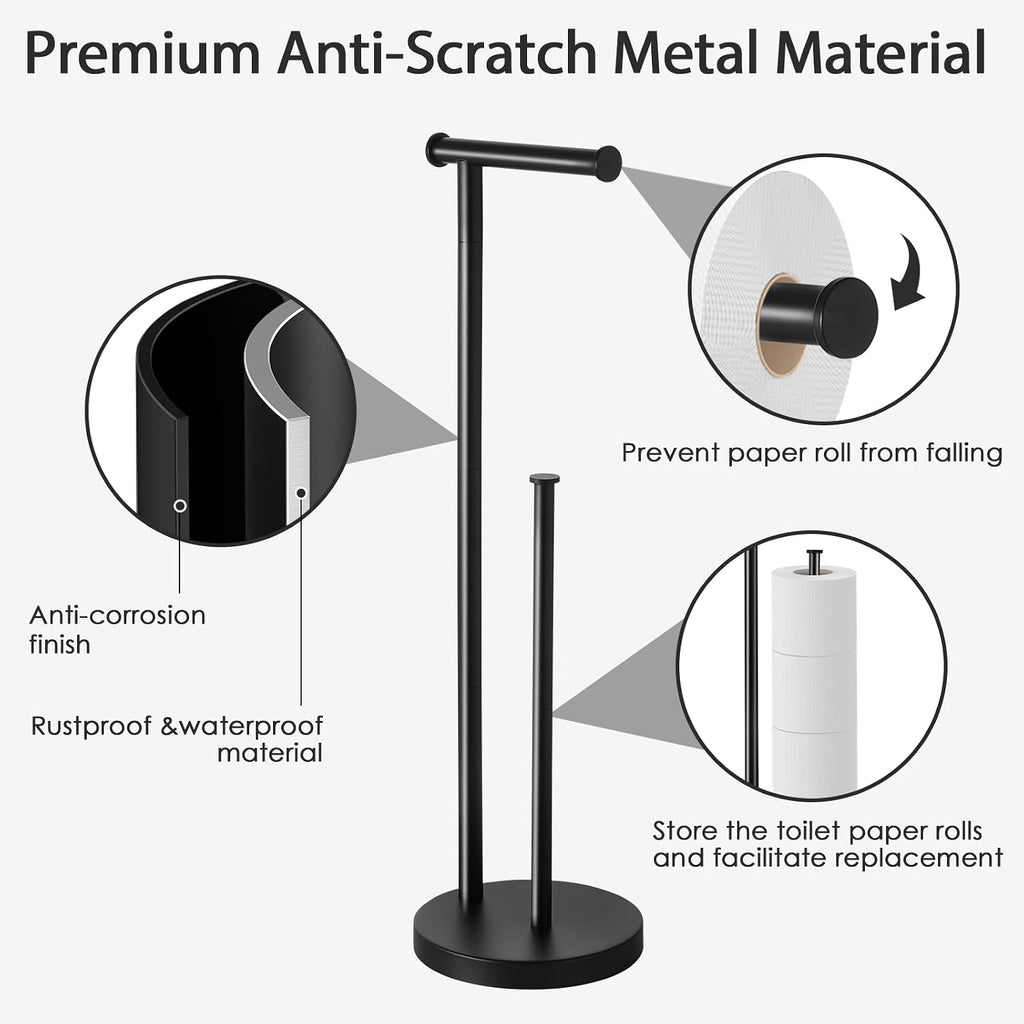 Bathroom Freestanding Toilet Paper Holder Stand