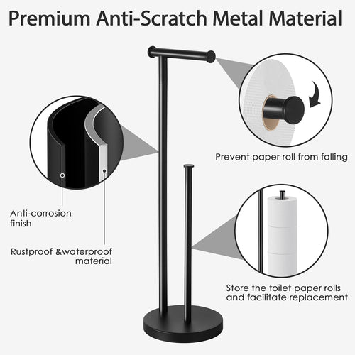 Bathroom Freestanding Toilet Paper Holder Stand