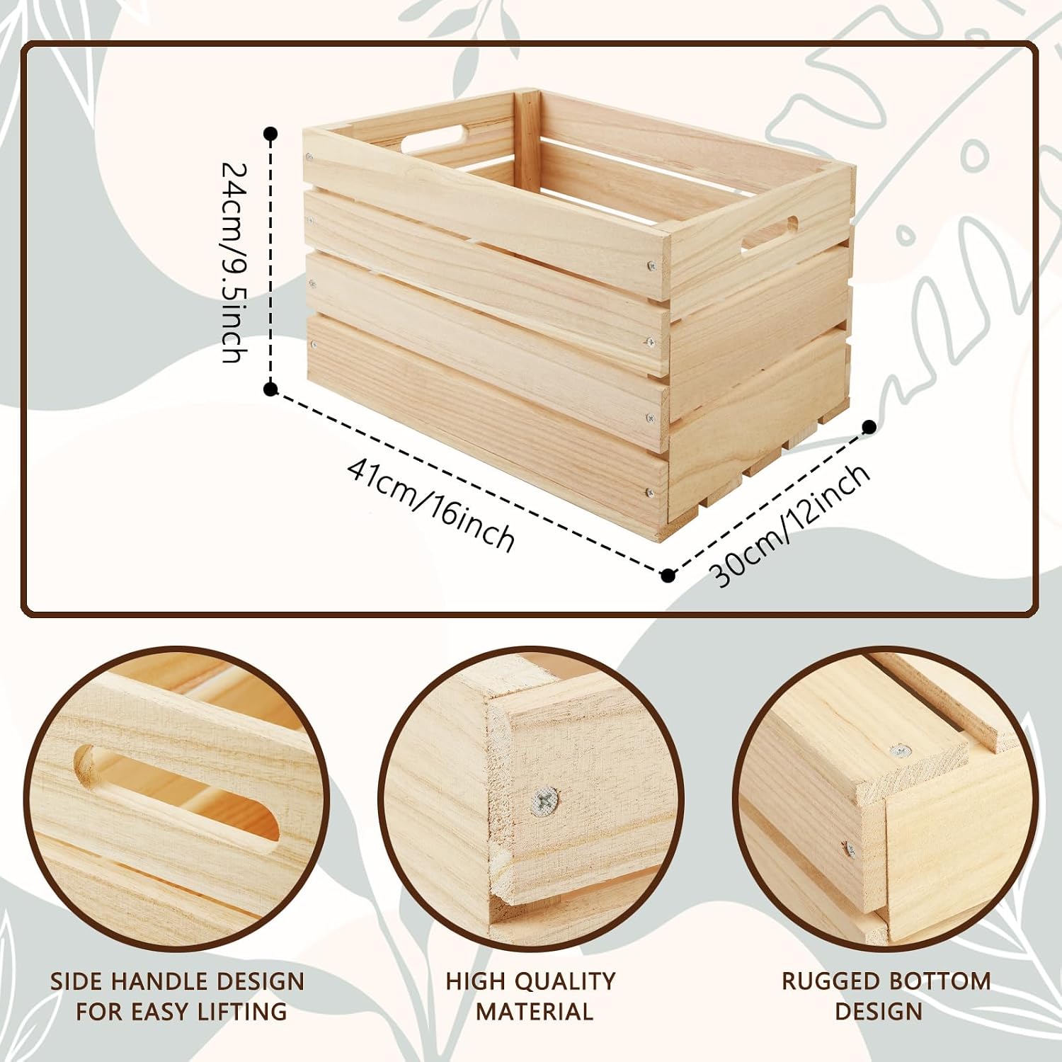 Large Wooden Storage Display Crate Set