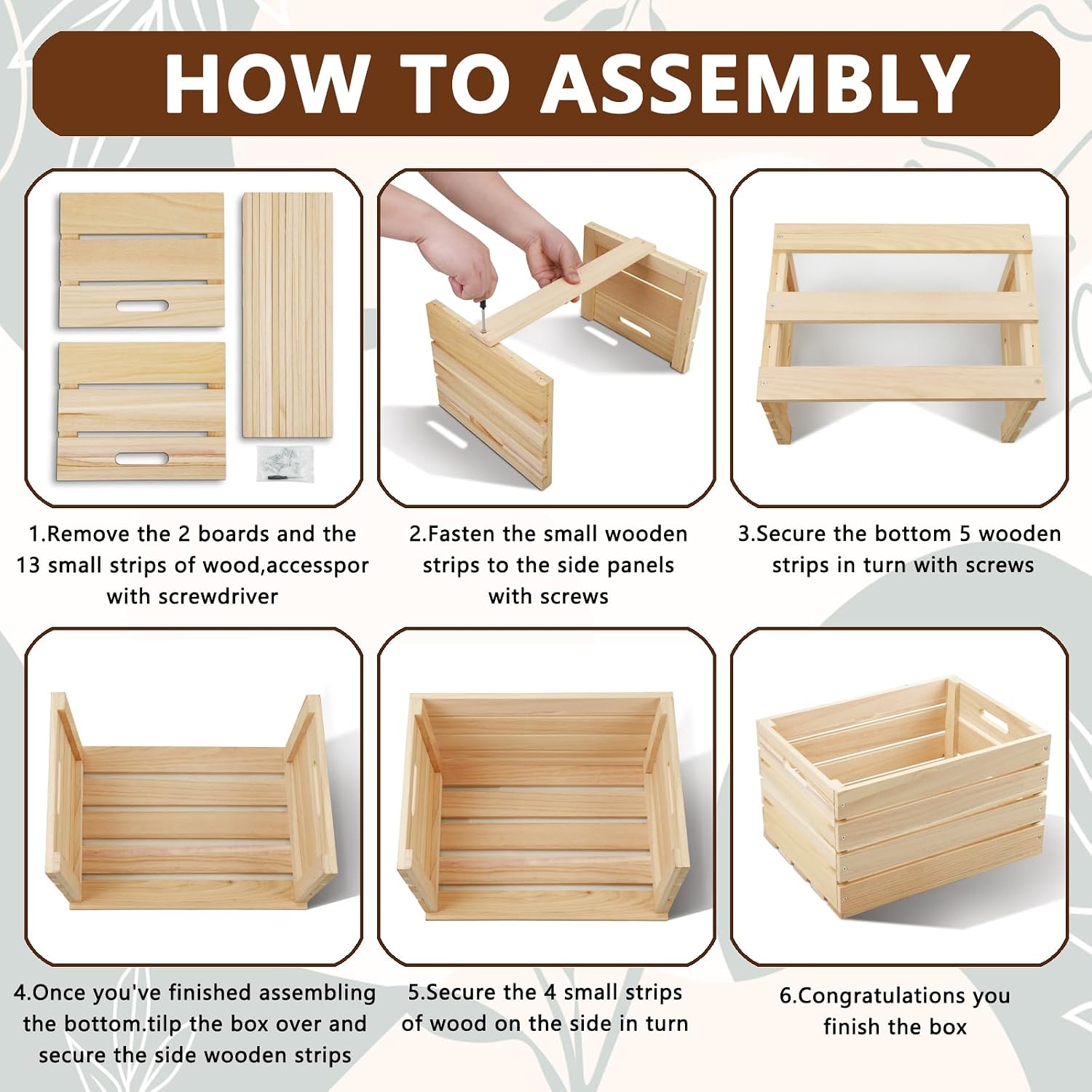 Large Wooden Storage Display Crate Set