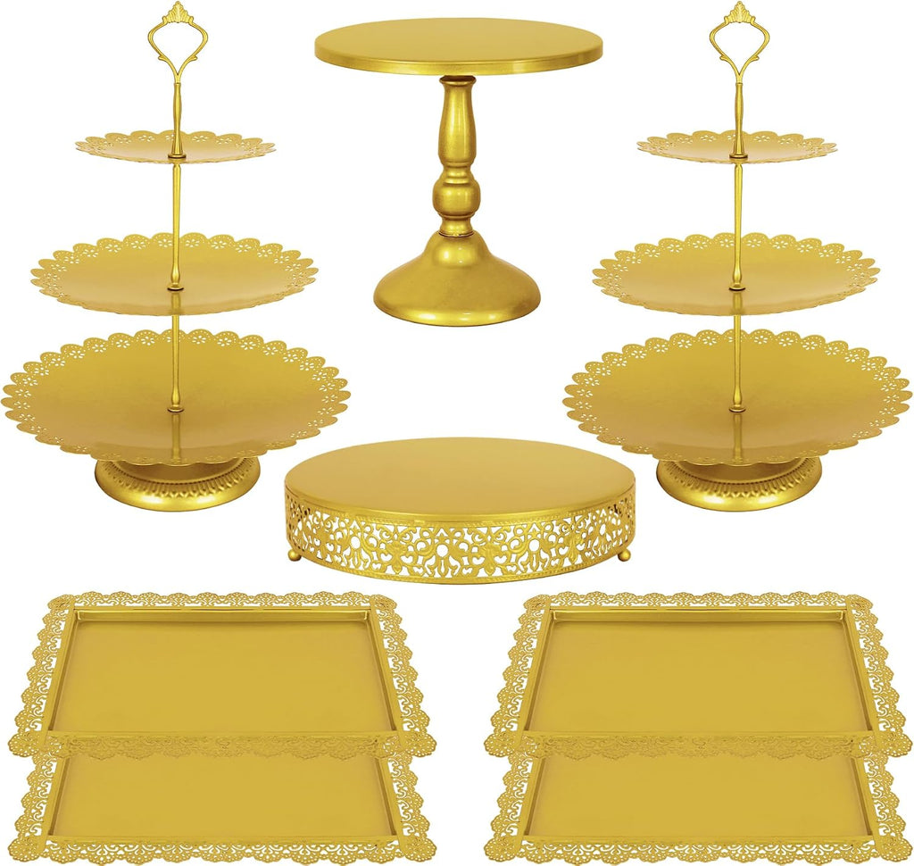 Gold Metal Dessert Table Display Set