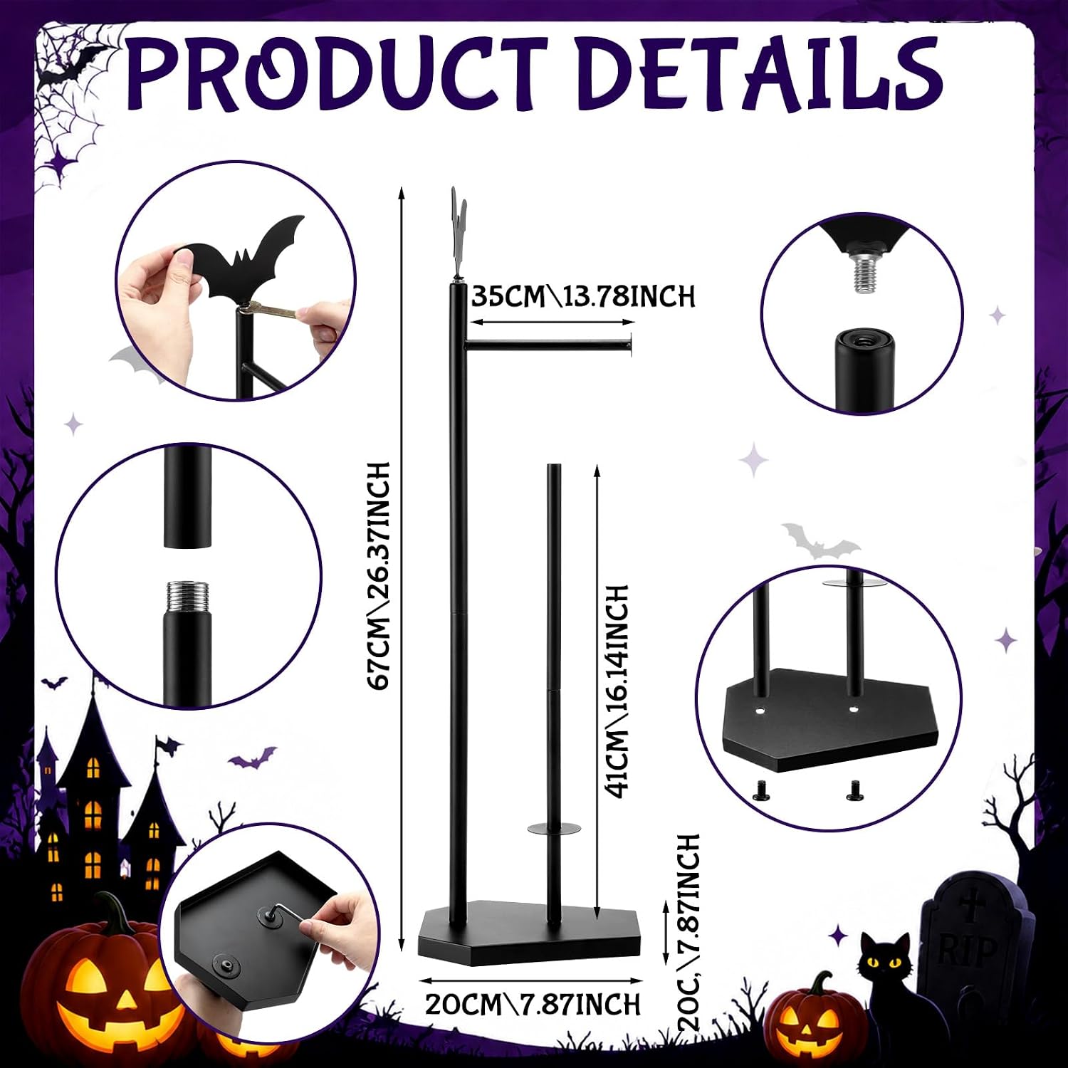 Gothic Freestanding Toilet Paper Holder Stand