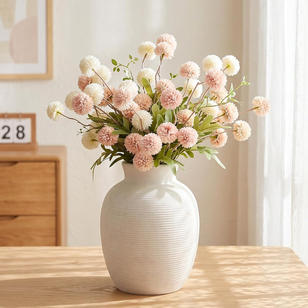 Waterproof White Ceramic Flower Vase