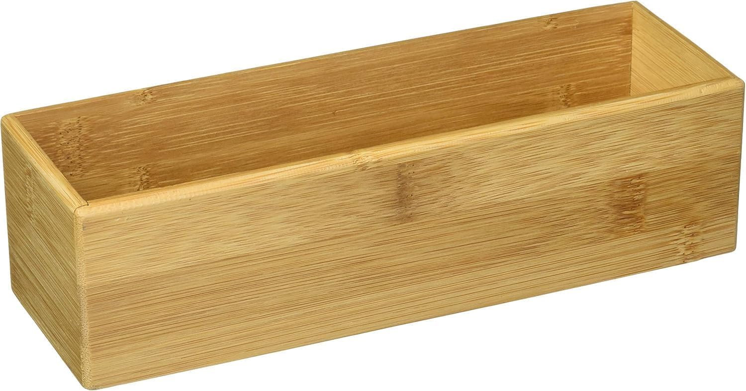 Bamboo Wood Drawer Storage Organizer Box