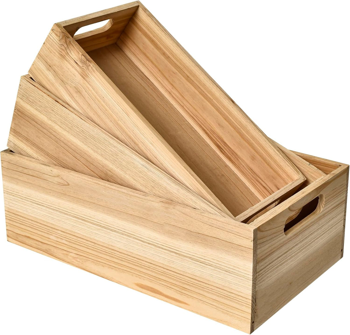 Farmhouse Wooden Storage Display Crate Boxes