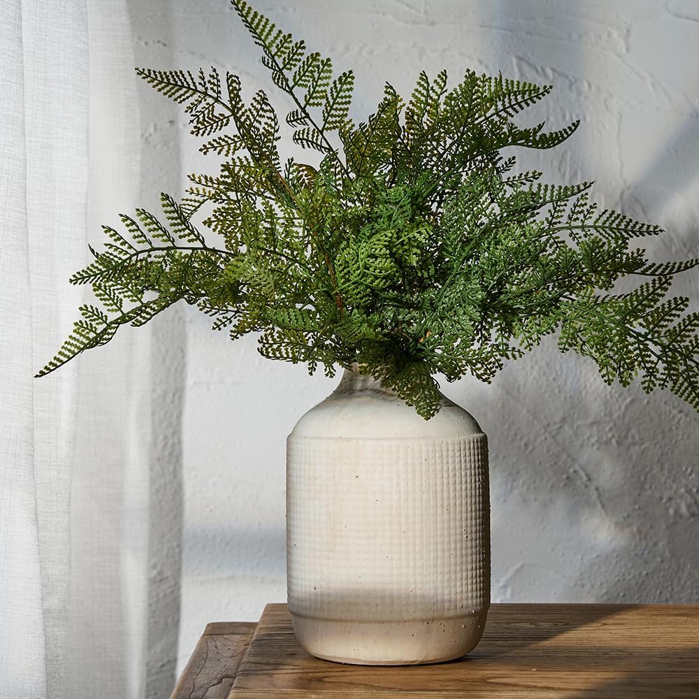 White Farmhouse Ceramic Decorative Flower Vase