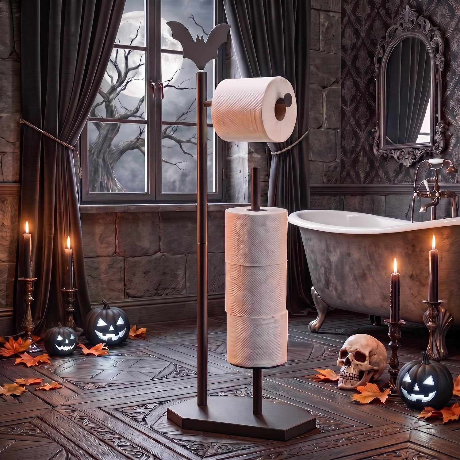 Gothic Freestanding Toilet Paper Holder Stand