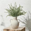 White Ceramic Vase With Decorative Handles